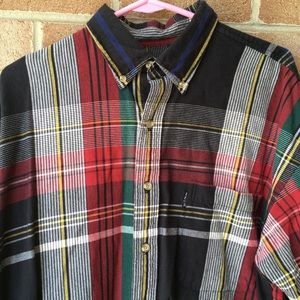 Izod plaid button down shirt